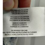 Orvis  NWT Women's Size XS Linen Blend Cap Sleeve Blue Abstract Lightweight Top Photo 5