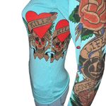 Ed Hardy Love Kills Slowly Rhinestone V Neck Sweater Photo 5