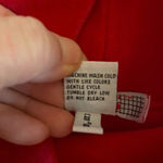 vintage Fads 80s velour red mock neck maxi dress Winter Holiday comfy Warm soft Size M Photo 5