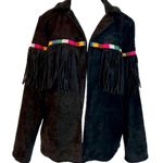 Andree by Unit Andree’ by Unit black faux suede fringed open jacket, NEW with tags size S Photo 8