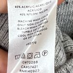 Loft  gray speckled textured open back long sleeve rib knit sweater dress M NEW Photo 6