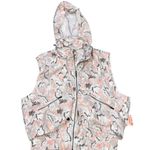 NEW Free People FP Movement Off The Grid Printed Ivory Hooded Vest size Medium Gray Photo 5