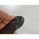 Chico's  Belt Adjustable Brown Leather Hook Silver Gold Tone Big Buckle Statement Photo 6