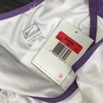 Nike  White & Lavender Short Sleeve Athletic Sport Top NEW L Photo 2