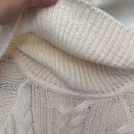 Knox Rose  Cable Knit Cowl Neck Cottagecore Womens Sweater Sz S Lace Boho Cozy Photo 4