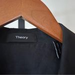 Theory  Wylla Crunch Linen Blazer Quiet Luxury Tailored Jacket Preppy Black Sz 8 Photo 2