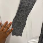 American Eagle  Knit Long Sleeve Fit Flare Sweater Dress Size Small Grey Photo 2