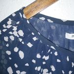 Madewell  M Navy White Sheer Layered Top Photo 1