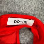 DO+BE High Neck Red Mini Dress Size Large Sleeveless Gathered Waist Bow Pleated Photo 6