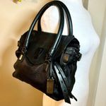 JOY GRYSON Nyla Black Supple Pebbled Leather Purse/Satchel/Crossbody Bag Photo 2