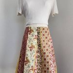 American Vintage Vintage 579 90s White Pink Green Paisley Patchwork A Line Mini Skirt 12 Photo 11