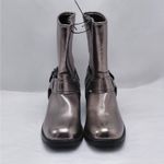Dolce Vita Armonda Metallic Ankle Boots Women’s 6 Silver Buckle Moto Biker Photo 3