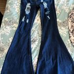Flare Leg Ripped Jeans Blue Size M Photo 2