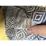 Chico's  No Iron Linen Blue Diamond Button-Up Tunic Size XL 16/18 Roll Tab Photo 7