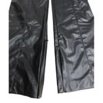 ZARA  High Rise Front Seam Kick-Out Faux Leather Pants Black w/ Zipper size S Photo 4