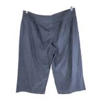 Eshakti Womens Capri Pants Chambray Wide Leg Crop Cotton XL/16 Photo 1