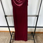 NWT Revelry Skye Evening Gown Velvet Bridesmaids Dress Cowl Neck Sexy Size 12 Red Photo 6