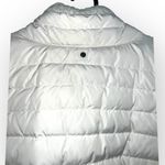 BRAND NEW Sosken Designer White Down Puffer Longline Fur Trim Jacket Coat XL XXL Silver Photo 8