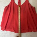 Forever 21  Red/Orange Chiffon Tie-Back Cami Top Flowy 2010s Summer Tank Photo 3