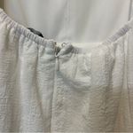 Lulu's Dress Chic White Fabric Tiered Short Sleeve Plunge V Back & Neckline Lrg Size L Photo 4