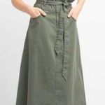 Gap NWT Paperbag Waist Utility Midi Skirt Tie-Belt Photo 0