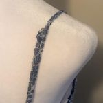 Nsr Prairie WHITE & BLUE Floral LACE Tea Party MIDI DRESS Photo 8