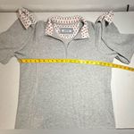 Orvis Sweatshirt Womens Large Gray Flip Cuff 1/4 Zip Pullover Preppy Lightweight Photo 4