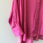 Old Navy  Long Sleeved Satin Pink Button Down Top, NWT Photo 3