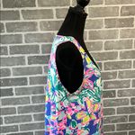 Lilly Pulitzer  BLYTHE TANK DRESS MINI CASA AZUL FLORAL PRINT WOMENS SIZE LARGE Photo 3