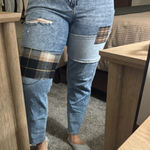 Hollister  Blue Patchwork Boyfriend Jeans Photo 0