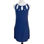 Loeffler Randall  Blue 100% Silk Sleeveless Cut Out Mini Dress Size 4 Photo 2