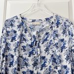 Altar'd State Altar’d State Floral Bell Sleeve Dress Bohemian White Blue Long Sleeve S Photo 19