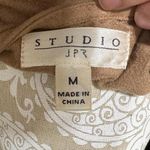 Western Coastal Cowgirl Tan Fringe Suede Feel Cardigan Boho Layering Chic Size M Photo 5