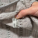 Hand Crocheted Mohair Blend Cardigan Sweater Womens M Beige Dusty Pink Knit SEE Tan Size M Photo 4