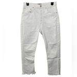 AGOLDE  Riley High Rise Straight Crop Jeans in Blurred‎ White Size 29 Denim Photo 3