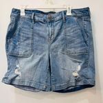 Torrid Feel The Fit Light Wash Distressed Ripped Denim Jean Shorts size … Photo 0