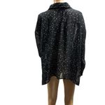 Hot Topic Stars Constellation Shark Bite Hem Oversized Button Up Blouse Small Photo 7