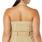 Making the Cut Deconstructed Strapless Corset halter Top size Medium corduroy Photo 2
