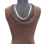 Cache  Brown Reversible Stretch Shawl Collar Top New Silk Nylon Knit NWT $88 Photo 2