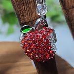 Unique Statement Red Apple Bracelet with Attached Ring Photo 8