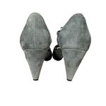 Vaneli Women's Gray Suede Peep Toe Lace Photo 2