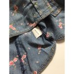 Juicy Couture  Denim/Pink Floral Print Button Down Top Shirt Sz S Photo 6