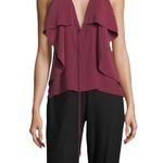 Robert Rodriguez new ✦ Sexy Strappy Silk Red Carpet Draped Cami Top ✦ Wine Photo 6