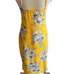 Love j NWOT- Beautiful yellow floral dress, faux wrap, adjustable straps, excellent condition, size 2X Photo 5