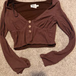 Princess Polly  Top Long Sleeve Crop Ribbed Photo 0