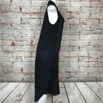 Equipment Femme Tegan Dress S P 100% Silk Black Chevron Sleeveless Button Front Photo 2