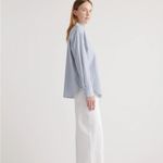 Quince  100% Organic Cotton Poplin Long Sleeve Boyfriend Button Down Casual Shirt Photo 3