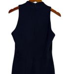 Elie Tahari Sleeveless Sheath Dress Key Hole Front Lined Back Zip Up 6 Navy Blue Photo 4