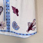 Calypso St. Barth  White Shell Print Linen Vest Womens 4 Beachy Vacation Tropical Photo 9