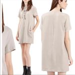 Topshop Shirt Dress Lace Up Shift with Pockets New NWT Size 12 Photo 2